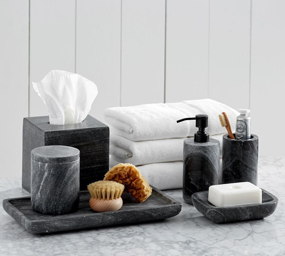 Black Marble Bath Accessories Pottery Barn Australia